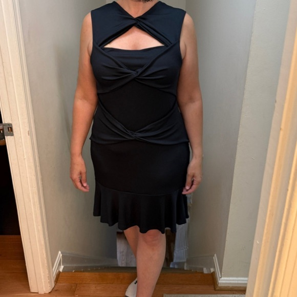 Anthropologie Twist-Front Layered Mini Dress – Size Large ✨ - Picture 5 of 9